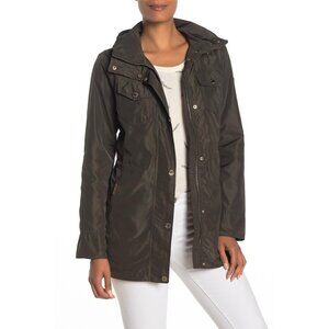 Michael Kors - Missy Snap Front Hooded Anorak Olive Size - Small